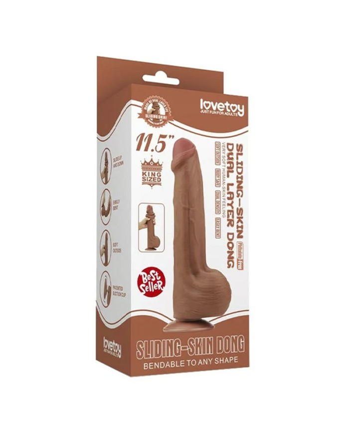 LoveToy King Sized Sliding Skin Dual Density Dildo 897-image